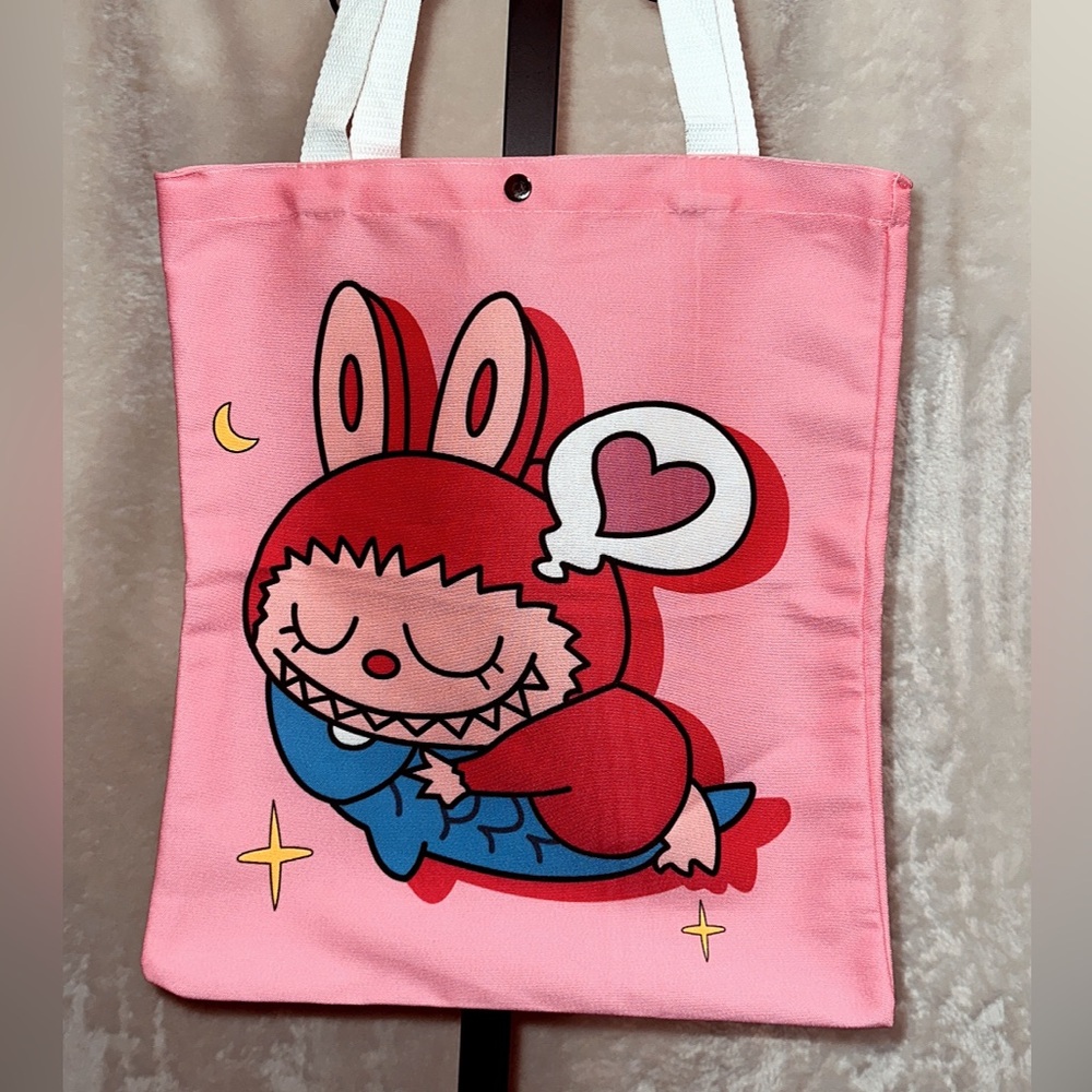 Pink Labubu Tote Bag
